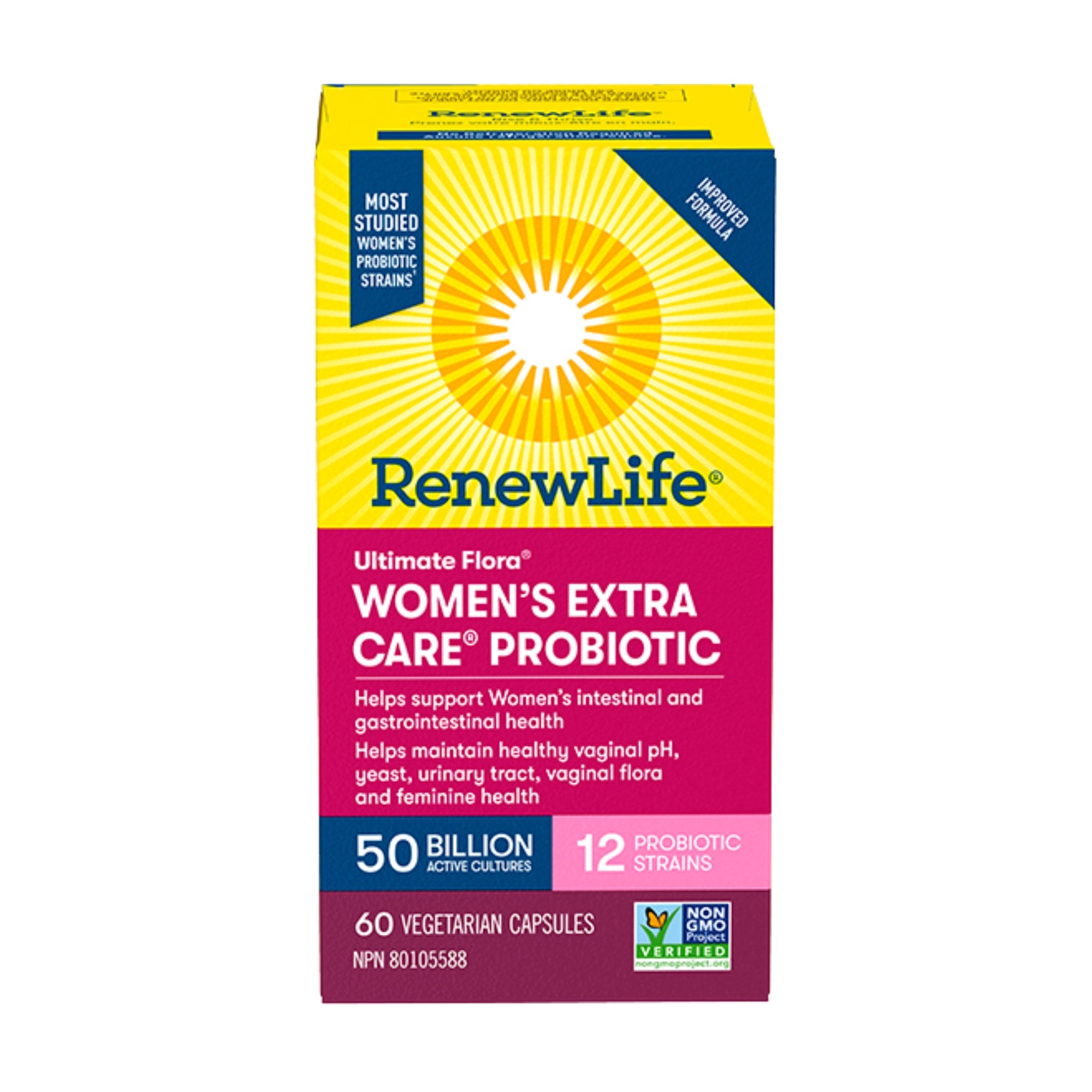 Renew Life Ultimate Flora Women's Extra Care 50 Billion 60 Veggie Caps