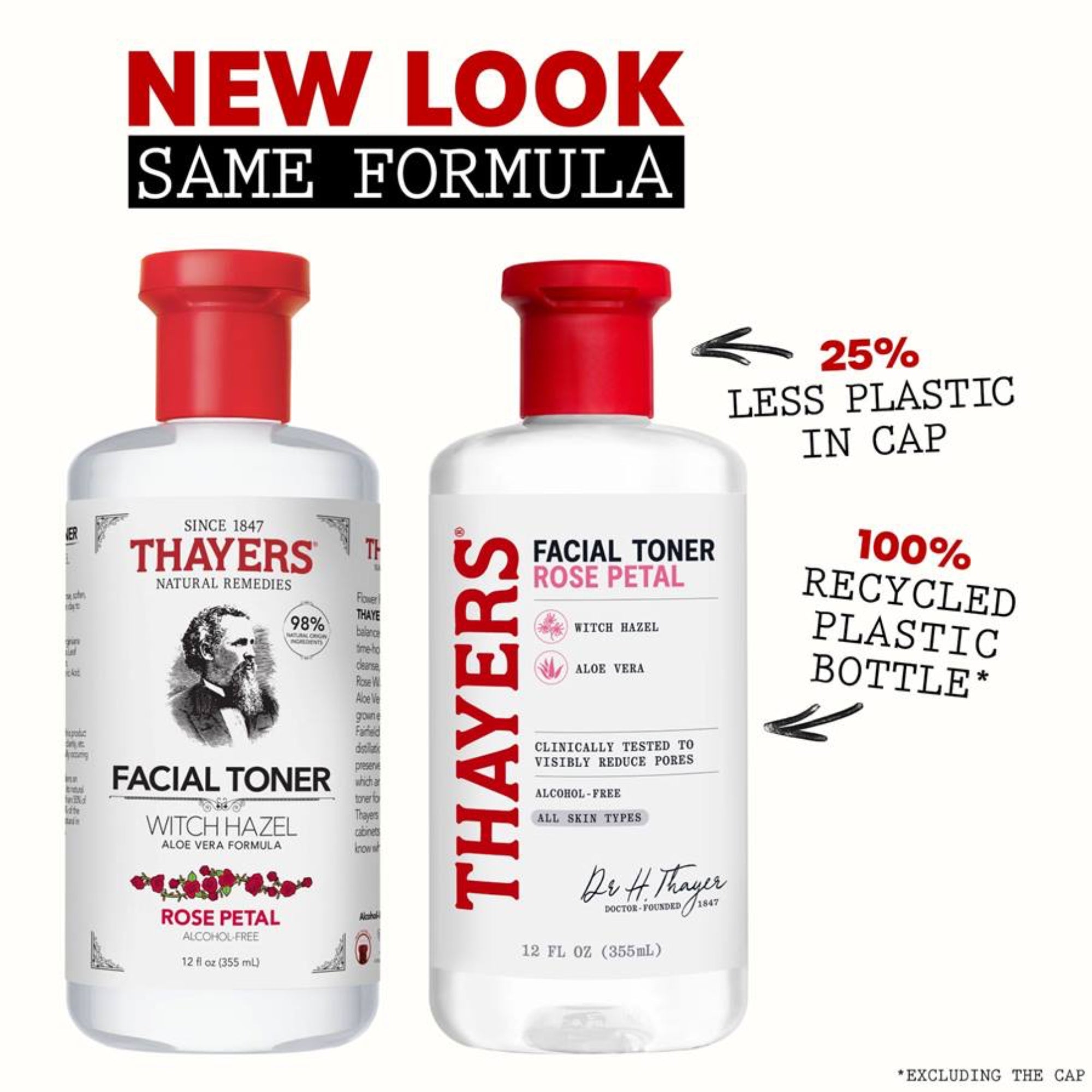 Thayers Alcohol-Free Rose Petal Witch Hazel Facial Toner, 12 fl oz, 355 ml