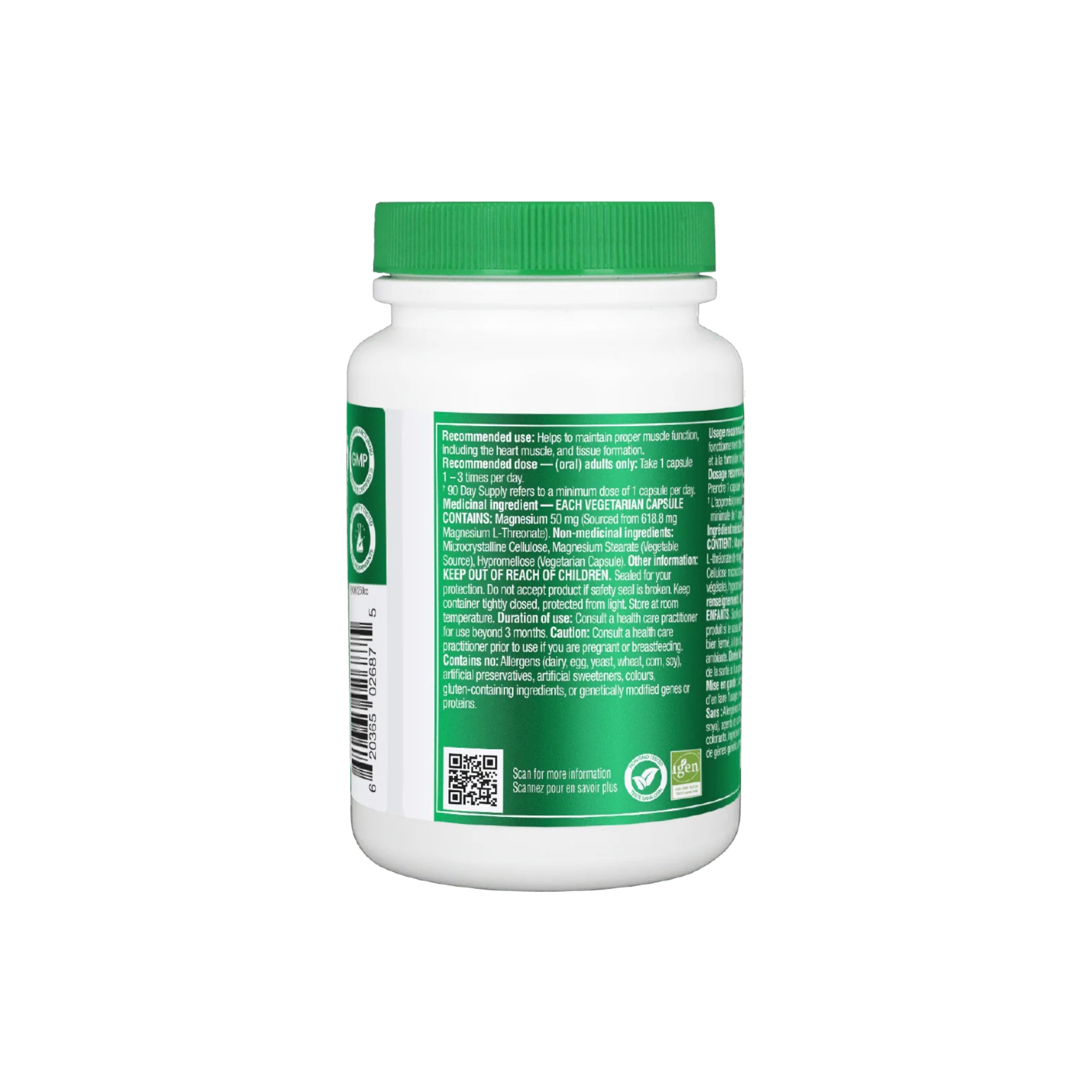 Organika Magnesium L-Threonate - 90 capsules