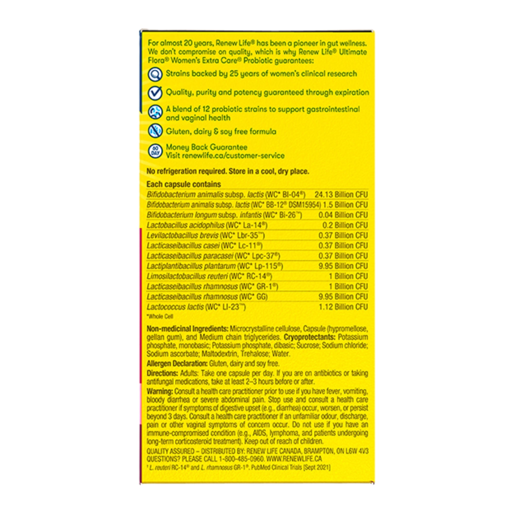 Renew Life Ultimate Flora Women's Extra Care 50 Billion 60 Veggie Caps