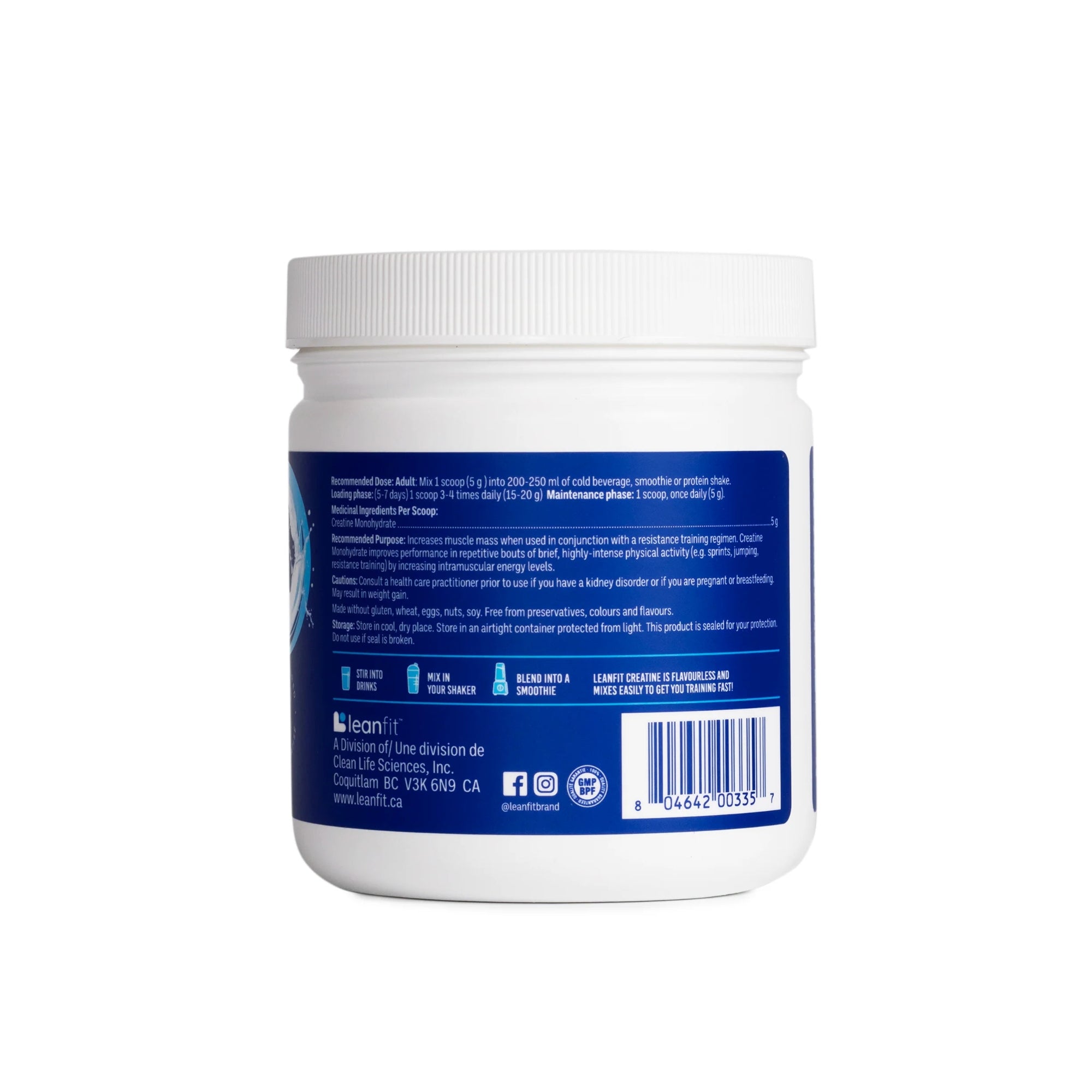 LEANFIT SPORT CREATINE MONOHYDRATE™ UNFLAVOURED 300G