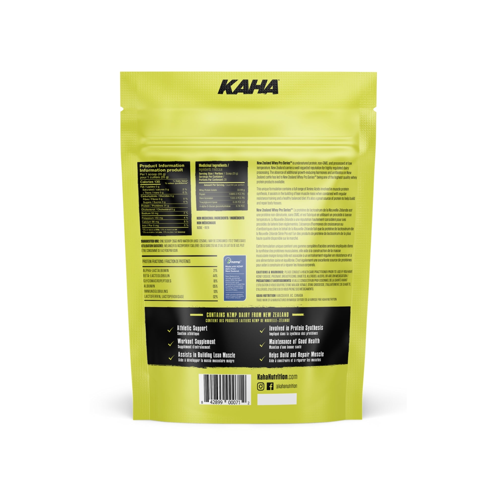 NEW ZEALAND WHEY (ISOLATE) NATURAL 720g
