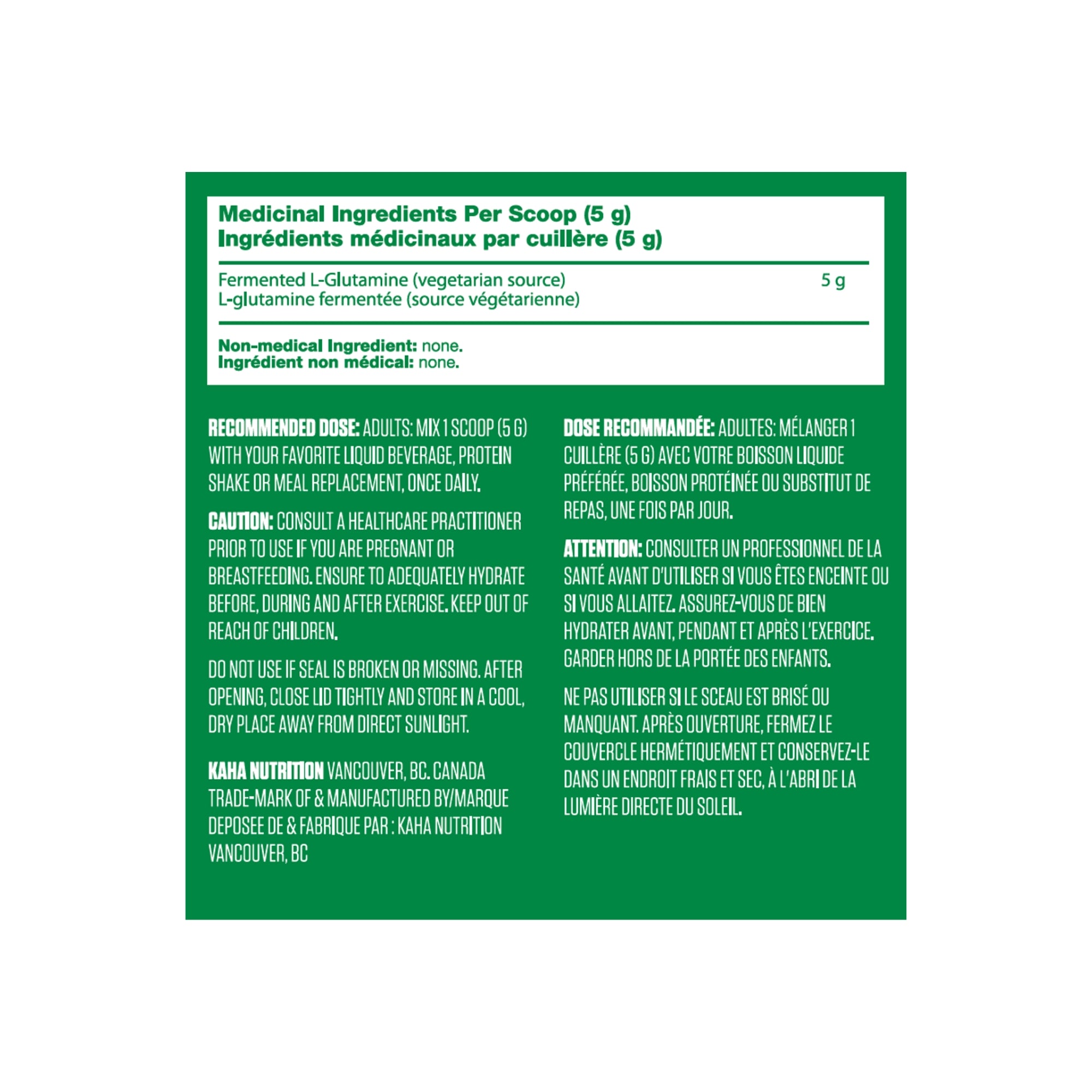 Plant-Based Fermented L-Glutamine