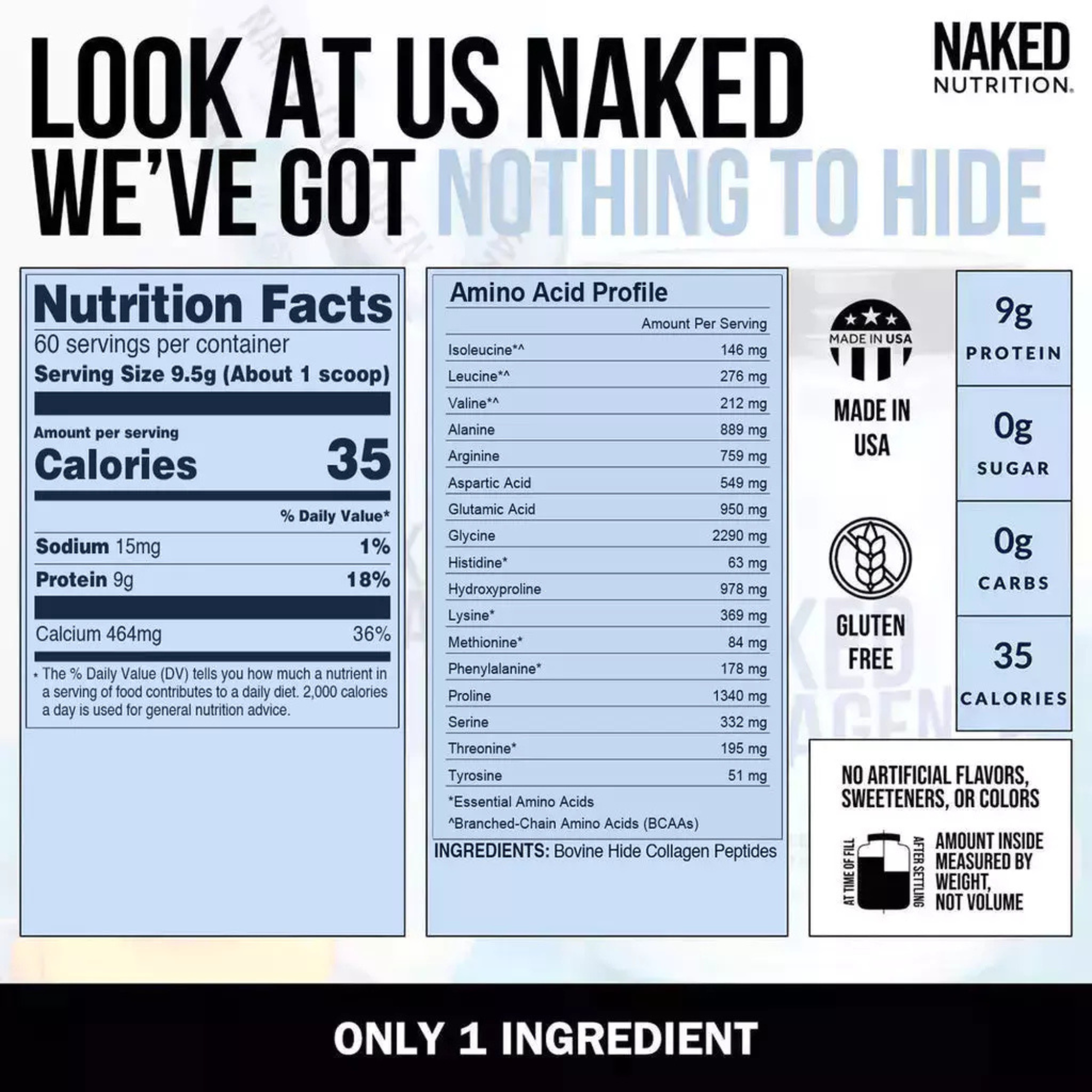 Naked Collagen Peptides Protein Powder