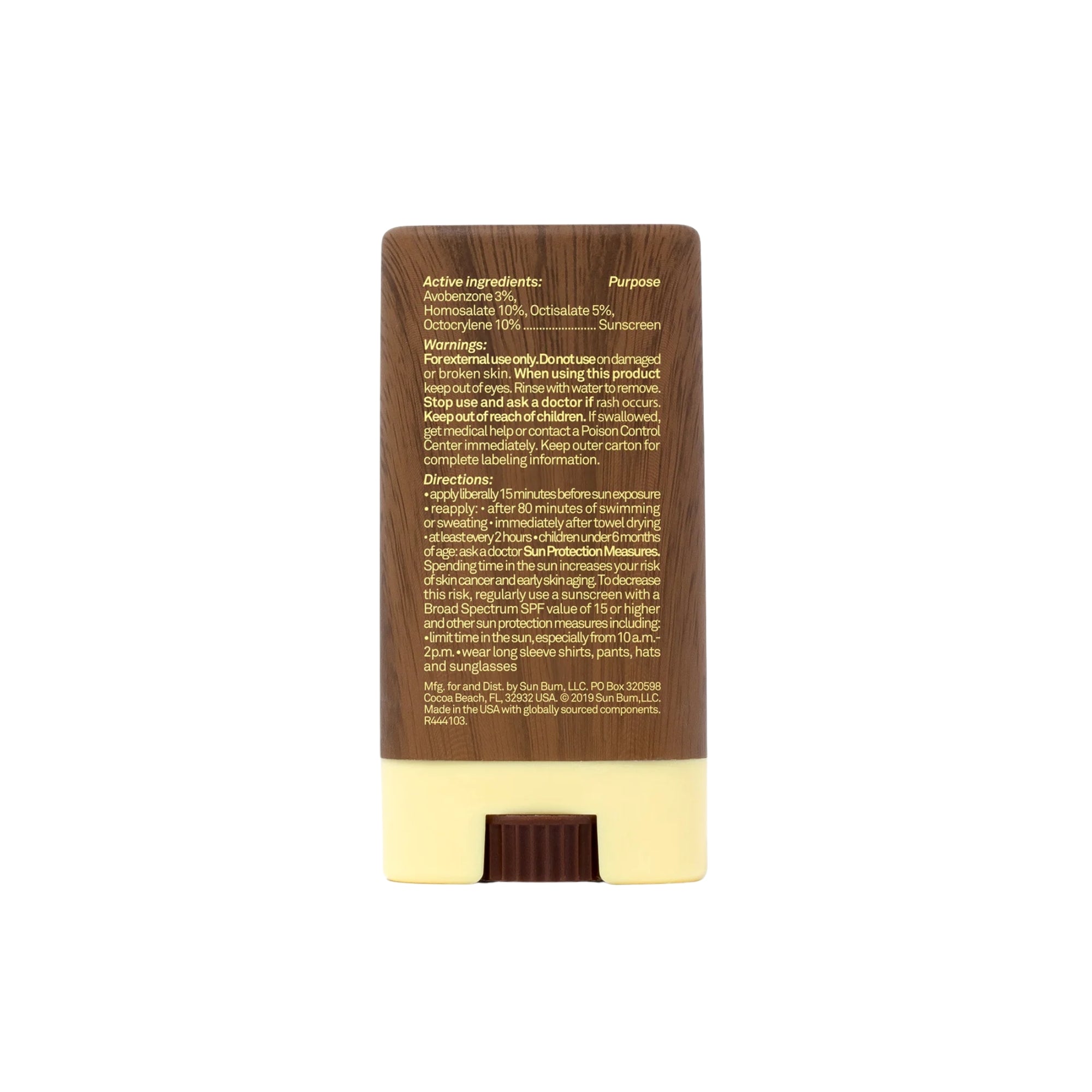 Sun Bum Sunscreen Face Stick SPF 30, 0.45 oz, 13g