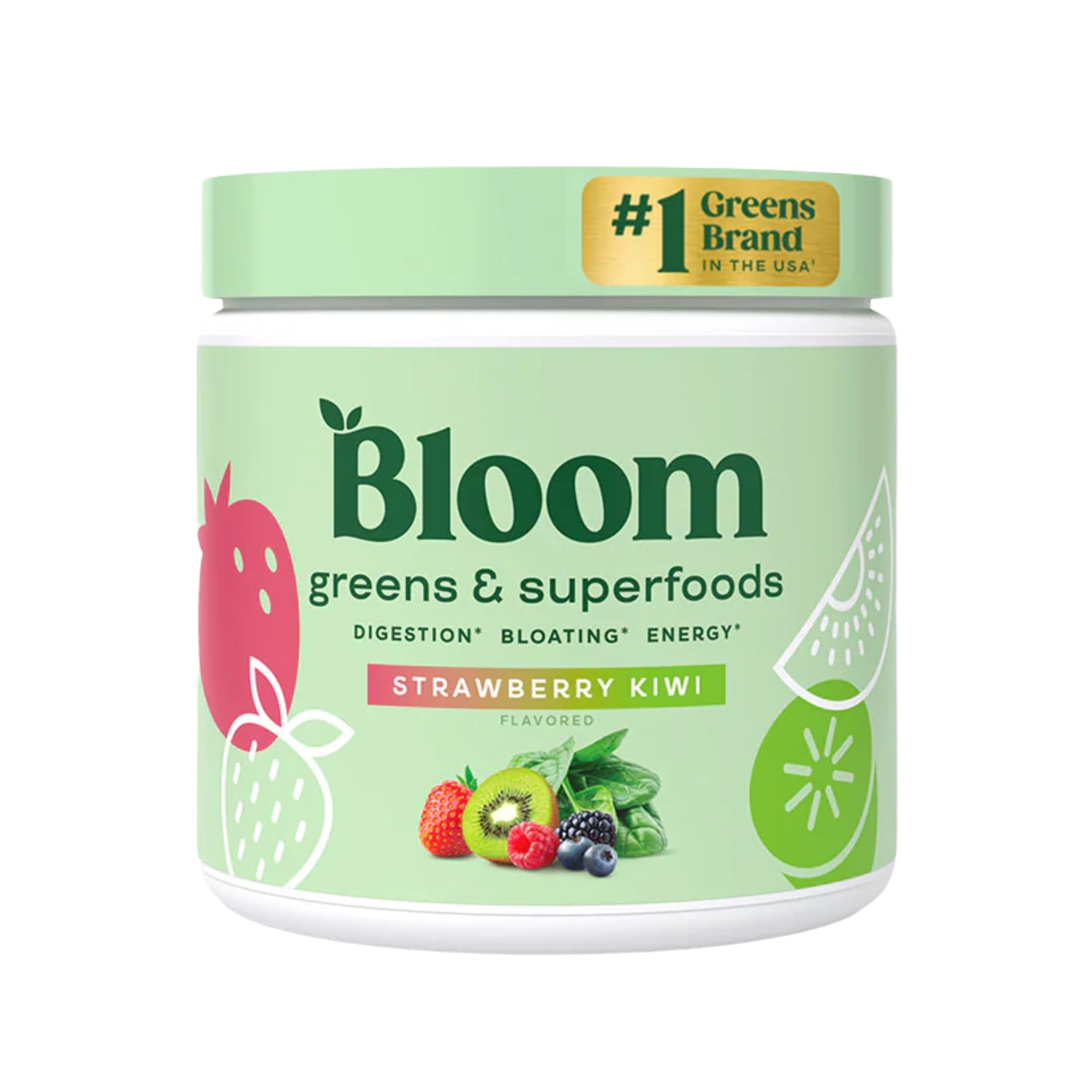Bloom Greens & Superfoods Strawberry Kiwi 4.66 oz, 132 g