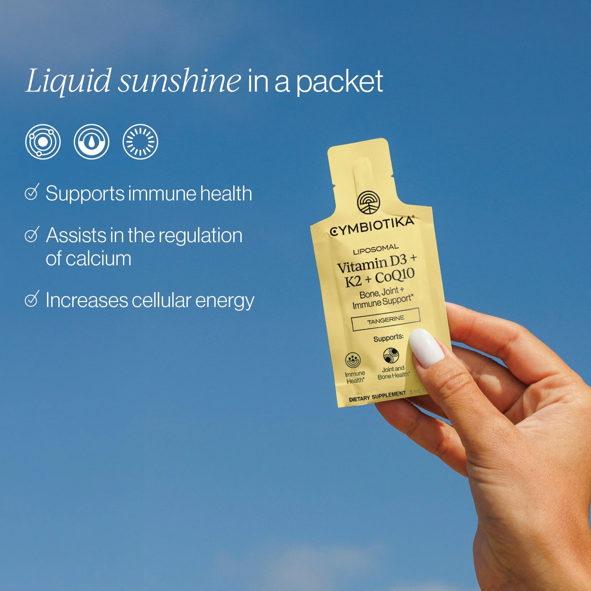 Cymbiotika Liposomal Vitamin D3 + K2 + CoQ10 — 1 Month Supply