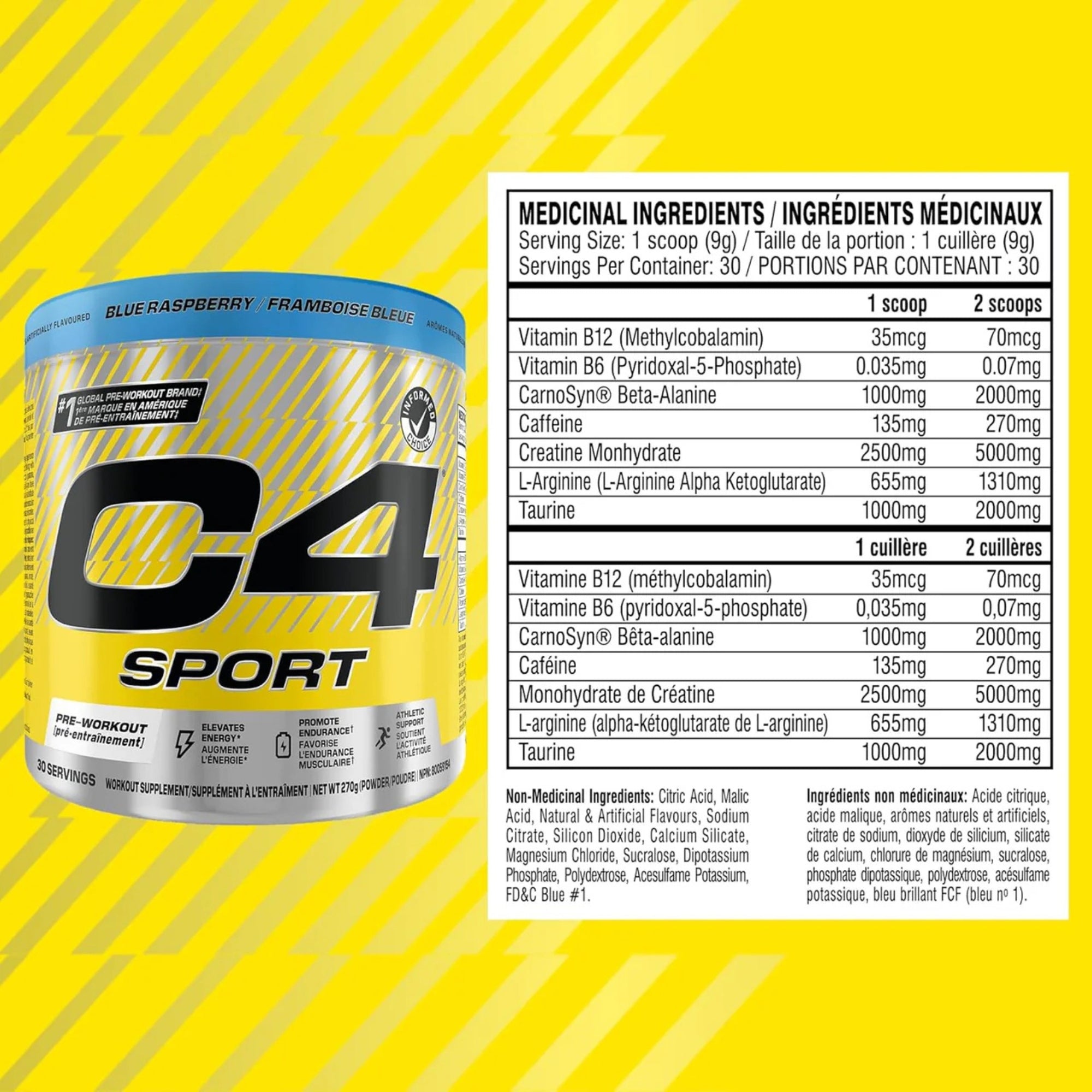 C4 Sport Pre Workout Powder 30 Servings 270g