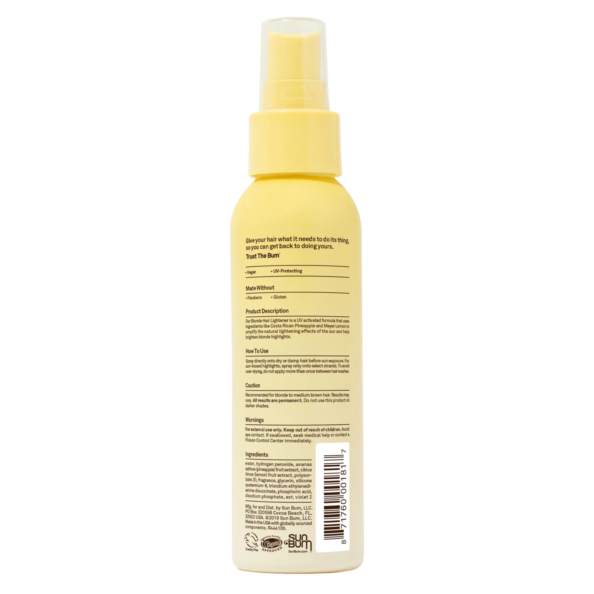 Sun Bum Blonde Formula Hair Lightener, 4 fl oz, 118 ml