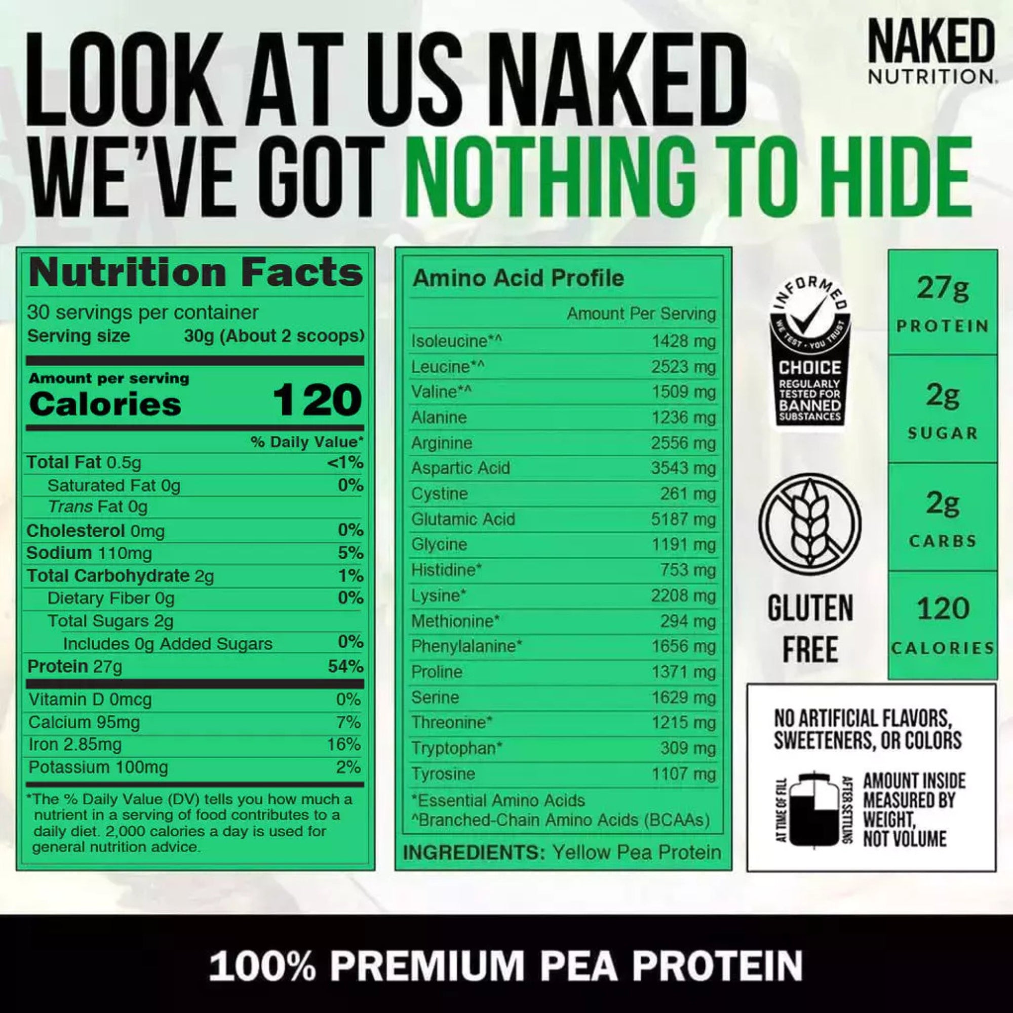 Pea Protein Powder Naked Pea - 2lb