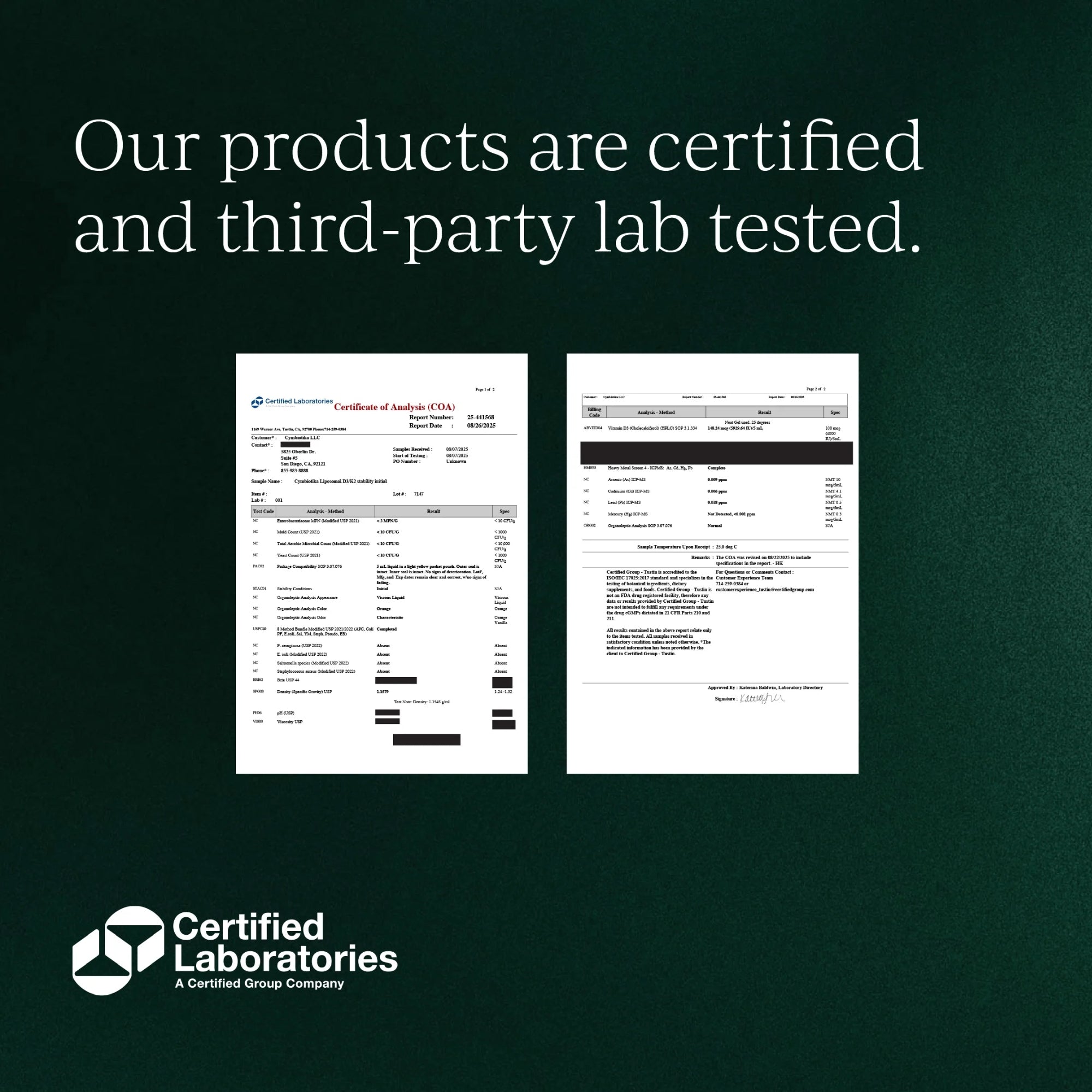 Cymbiotika Liposomal Vitamin D3 + K2 + CoQ10 — 1 Month Supply