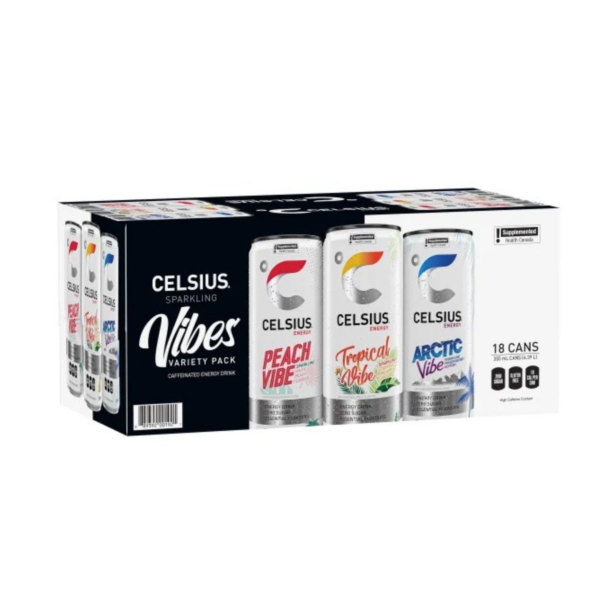 Celsius Vibes Energy Drink Variety Pack, 355 mL 18-pack