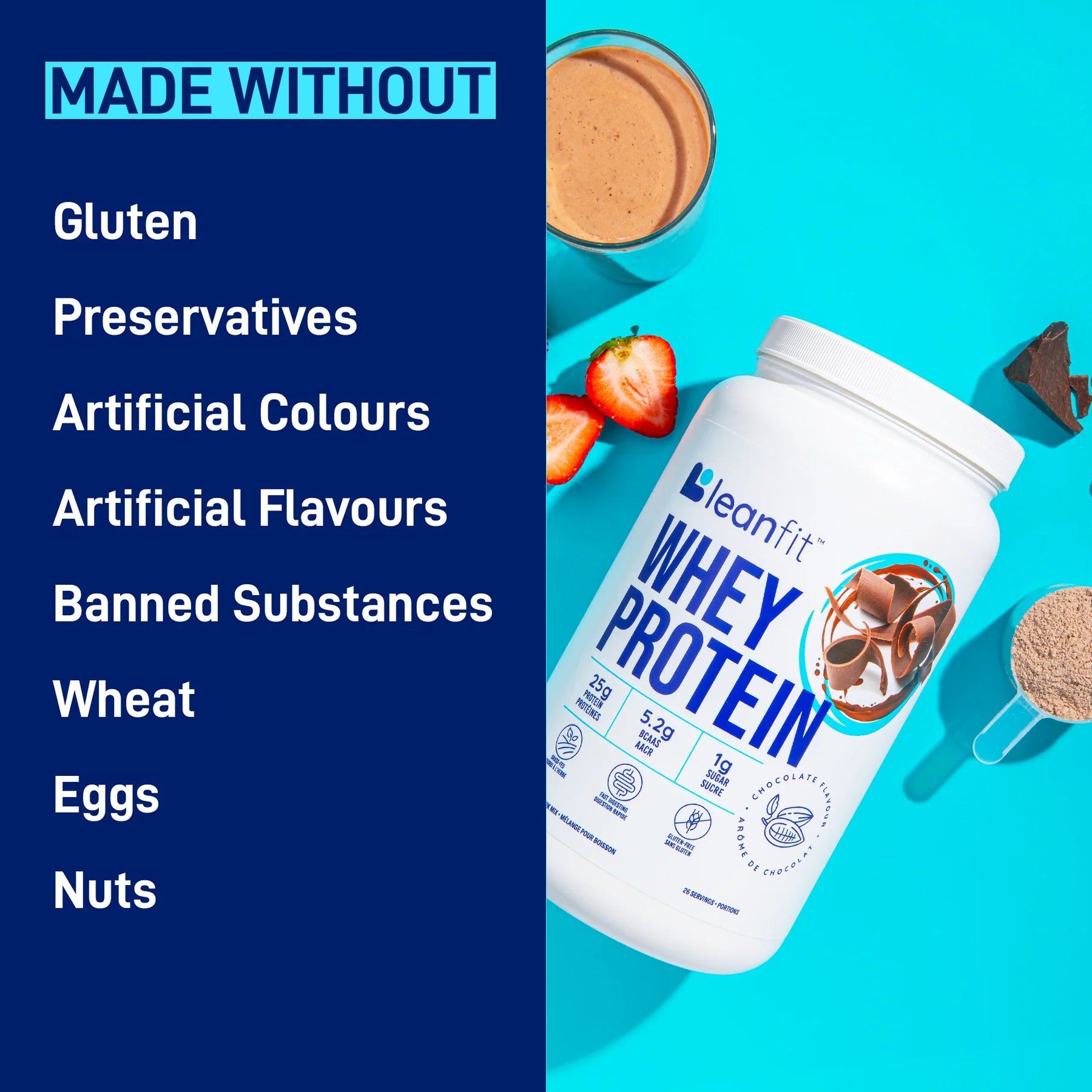 LEANFIT WHEY PROTEIN™ CHOCOLATE 858G