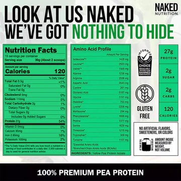 Pea Protein Powder 1lb Naked Pea - 1lb
