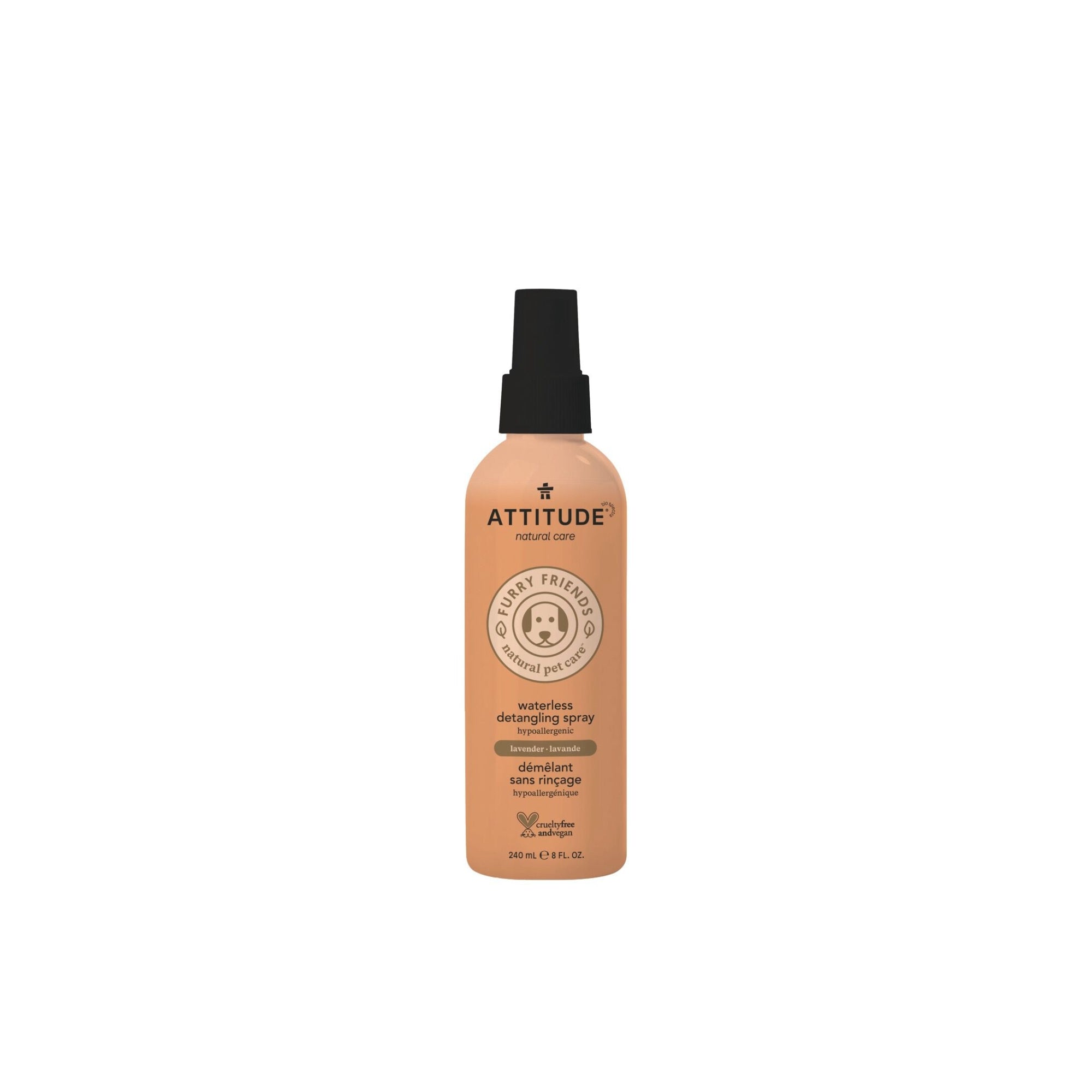 ATTITUDE Furry Friends Waterless Detangling Spray Lavender