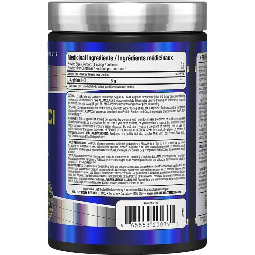 Arginine HCL 400g
