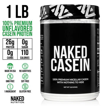 Micellar Casein Protein Powder Naked Casein - 1lb